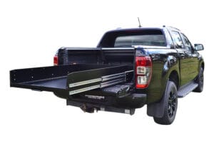 Ezi Reach Ute tray slide system sliding ute tray system in a ford ranger wildtrak