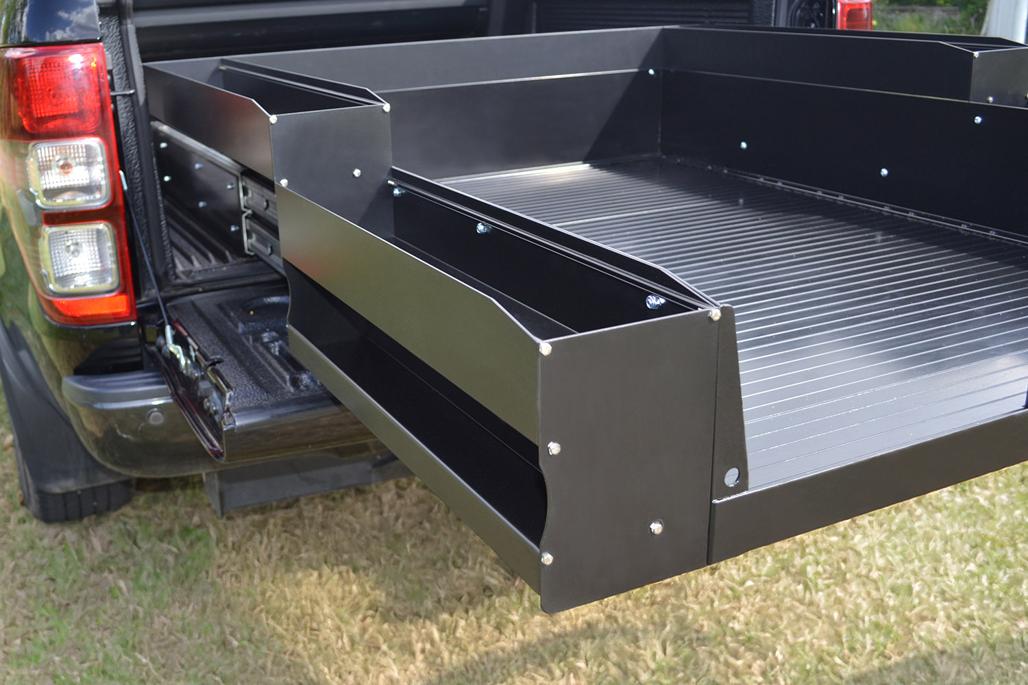 ute bed slide side compartments for extra storage