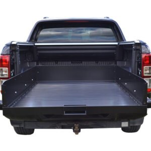 Sliding cargo tray in a Volkswagen Amarok Ute