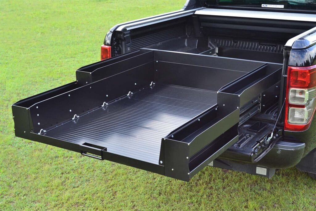 Ezi Reach aluminum slide-out tray in BT-50