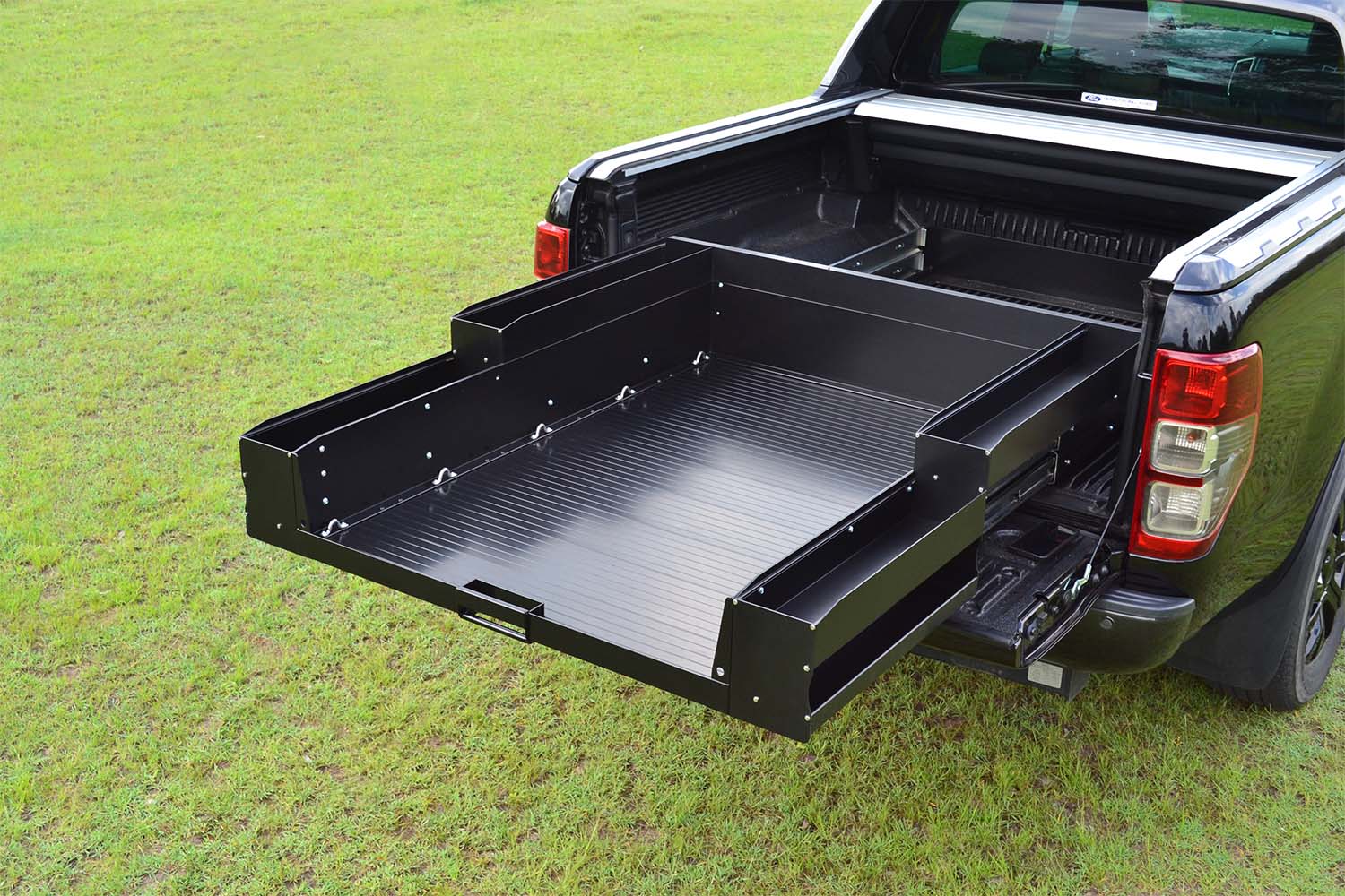heavy duty ute drawer boxes on a cargo tray